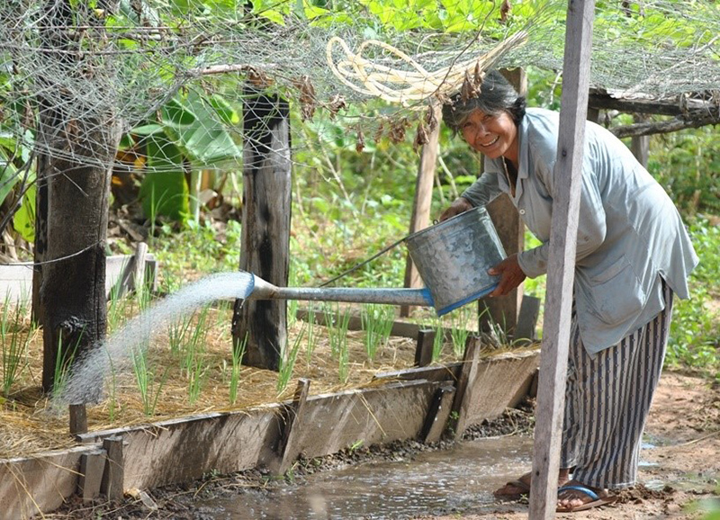 ⑦ 近所の子供が学校まで水汲みに